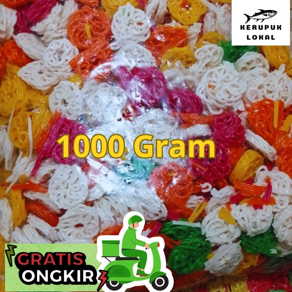 

aneka semua jenis kerupuk mentah/kerupuk mawar warna warni/krupuk mawar warna warni/kerupuk viral/kerupuk enak