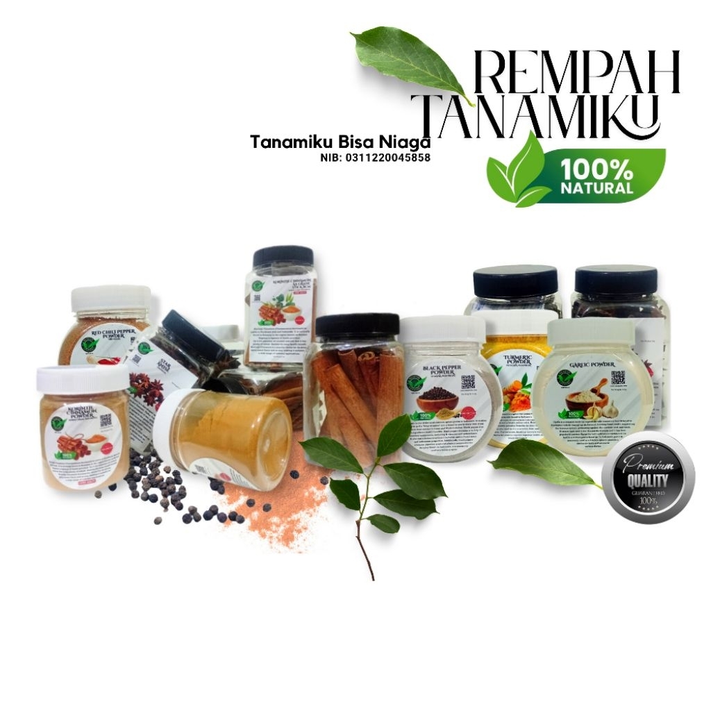 

Bubuk Masak Lada Hitam Lada Putih Kunyit Bawang Putih 100 gram