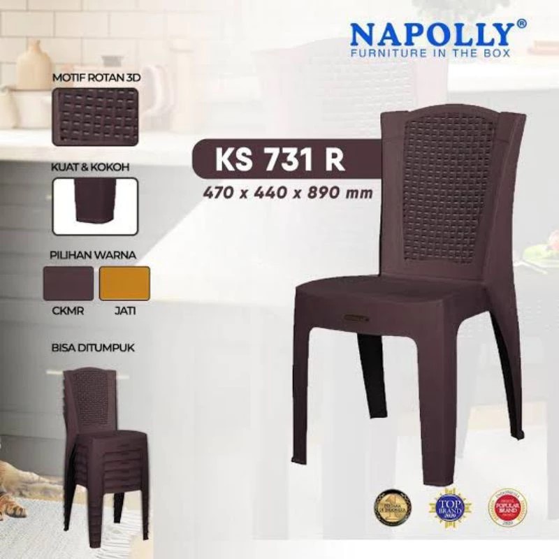 KURSI TERAS / KURSI MAKAN/ KURSI SANDAR / KURSI SULTAN NAPOLLY KS 731 TJ