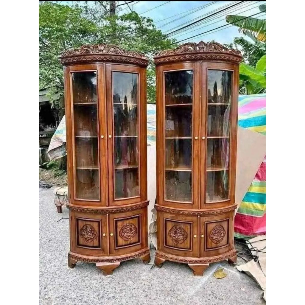 Lemari Sudut Jati Jepara