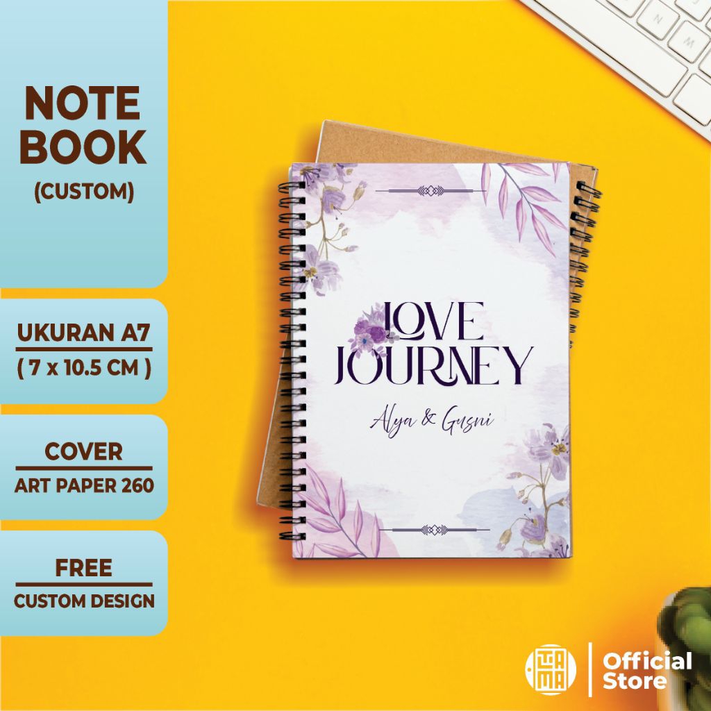Souvenir Notebook A7 | Souvenir Ulang Tahun Notebook | Souvenir Pernikahan Notebook | Notebook Custo