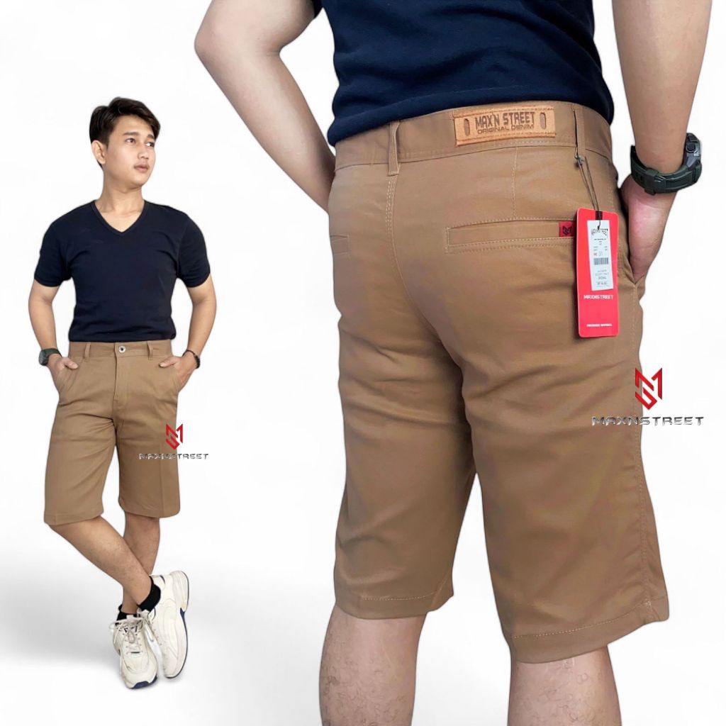Celana Pendek Pria Chinos Original Premium Combed Oxigen Streach