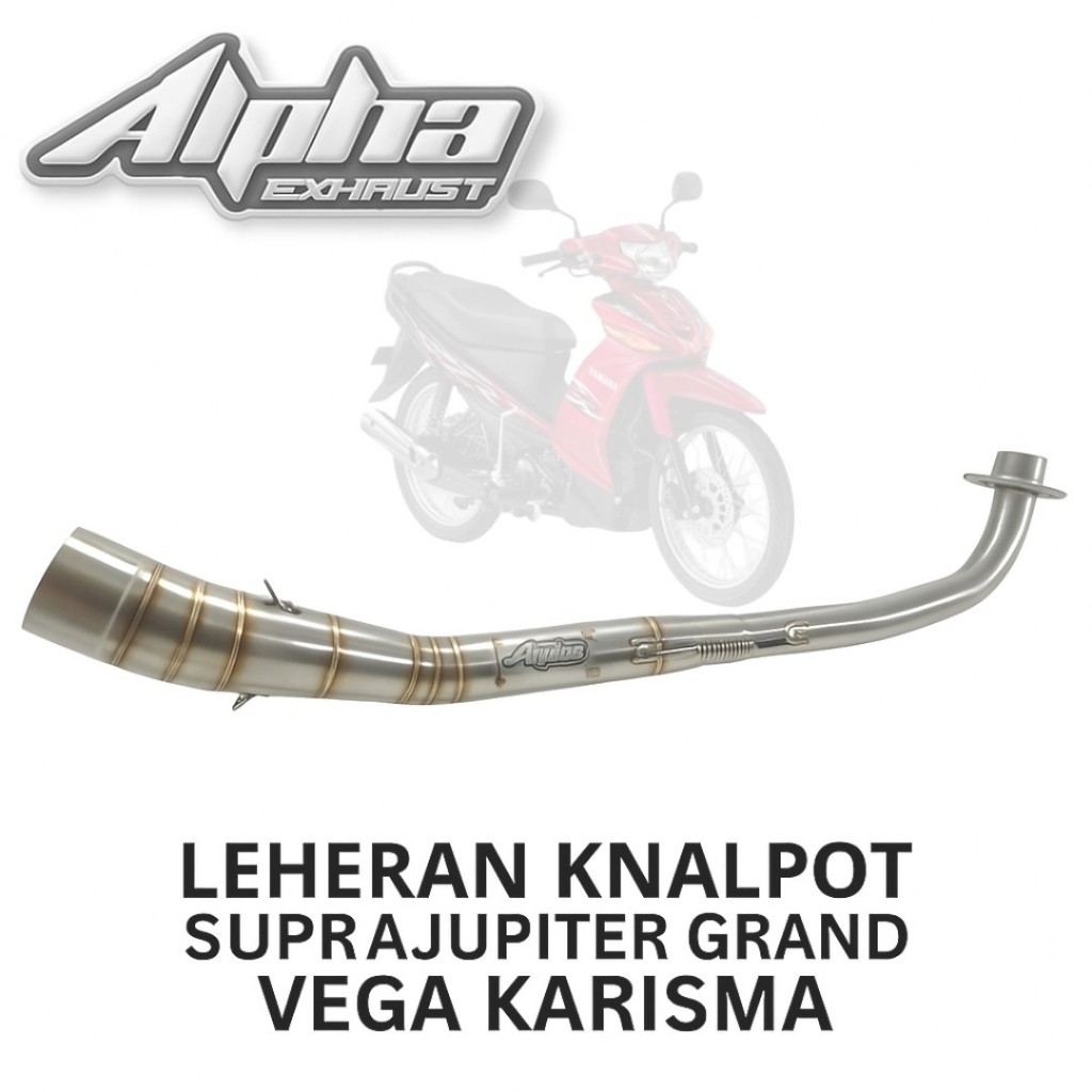 Leheran Knalpot Vega R / Vega ZR Alpha Exhaust  Inlet 50mm  Full Stainless PNP Racing