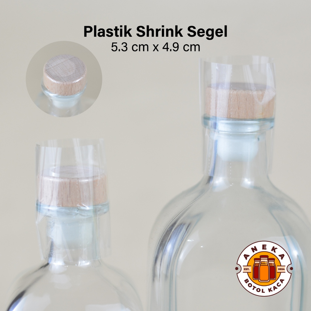 Plastik Shrink Seal Segel Ukuran 5.3 cm x 4.9 cm – Untuk Botol Liquor 300 ml & 500 ml Plastik Seal P