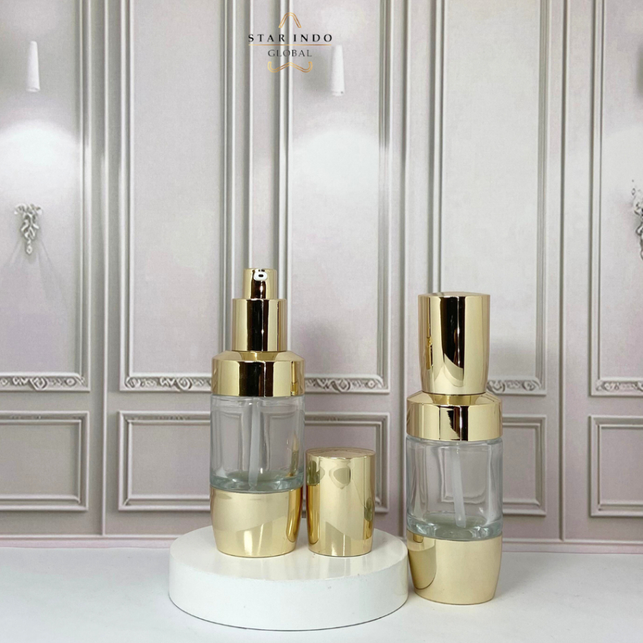 Botol Kaca 30ml / Botol Kaca Pump 30 ml / Botol Skincare Kaca 30ml