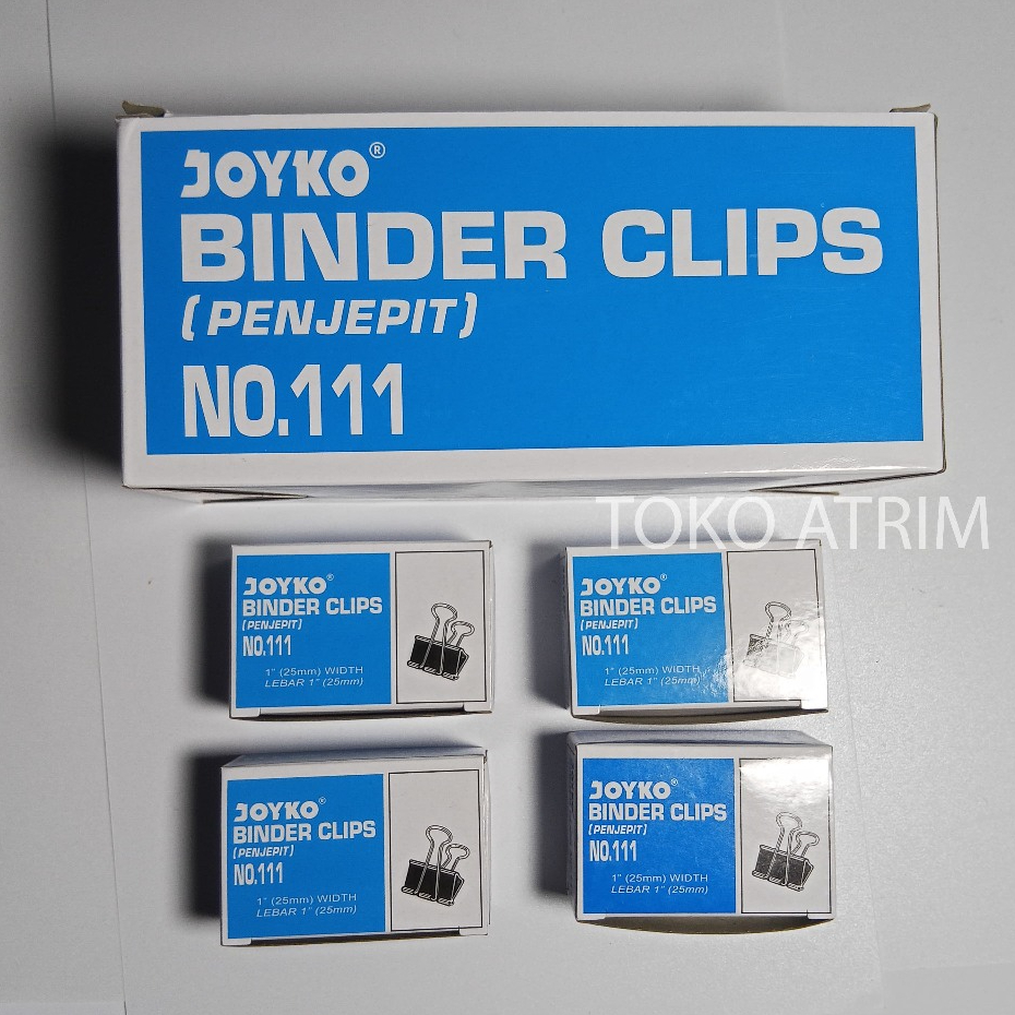 

JOYKO Binder Clip / Klip / Penjepit Kertas 111 / 1 Pak isi 12 Pcs