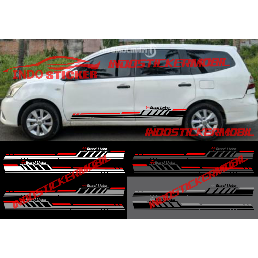 Cutting sticker mobil grand livina stiker list stripe body samping mobil nissan grand livina sticker