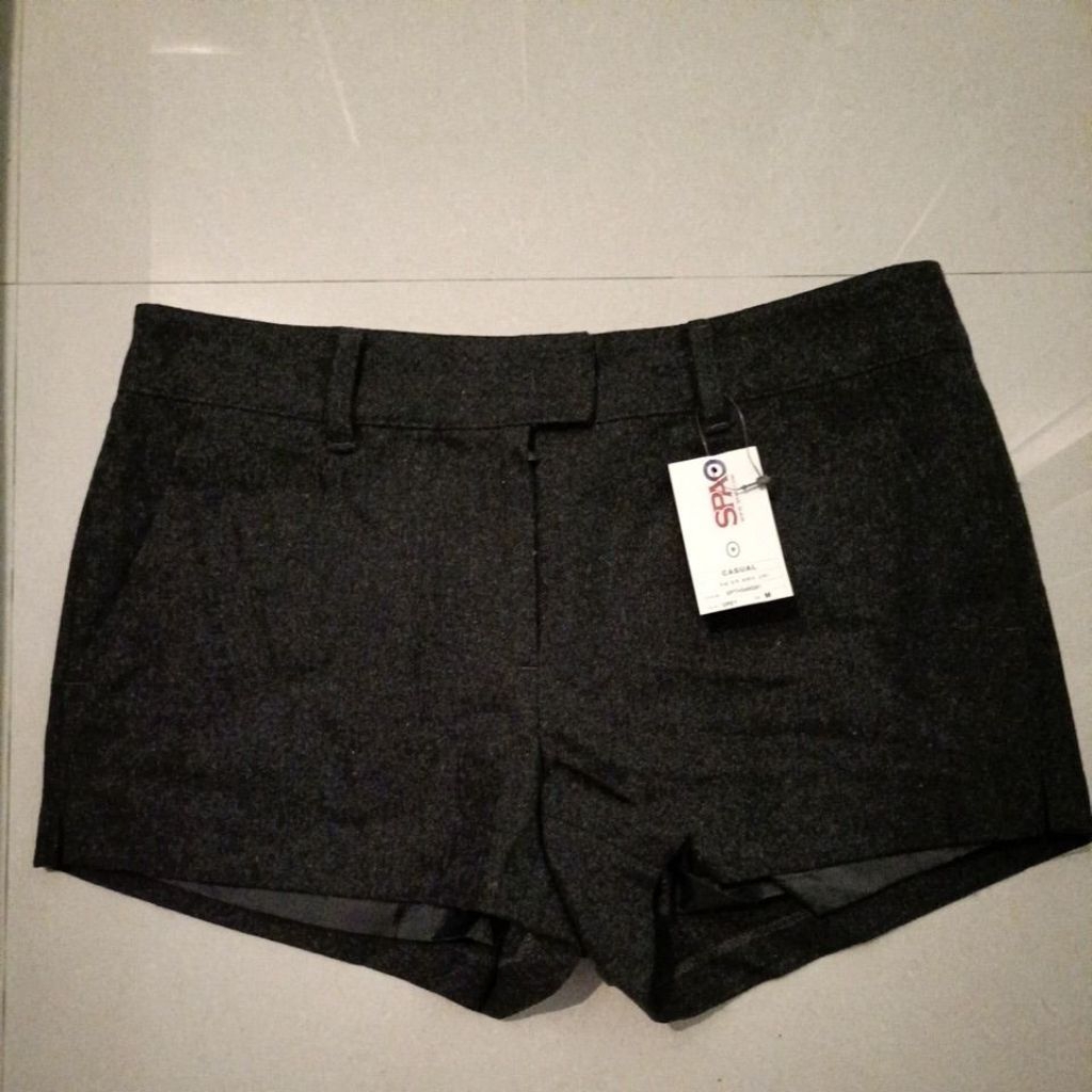 celana pendek brand SPAo dark grey