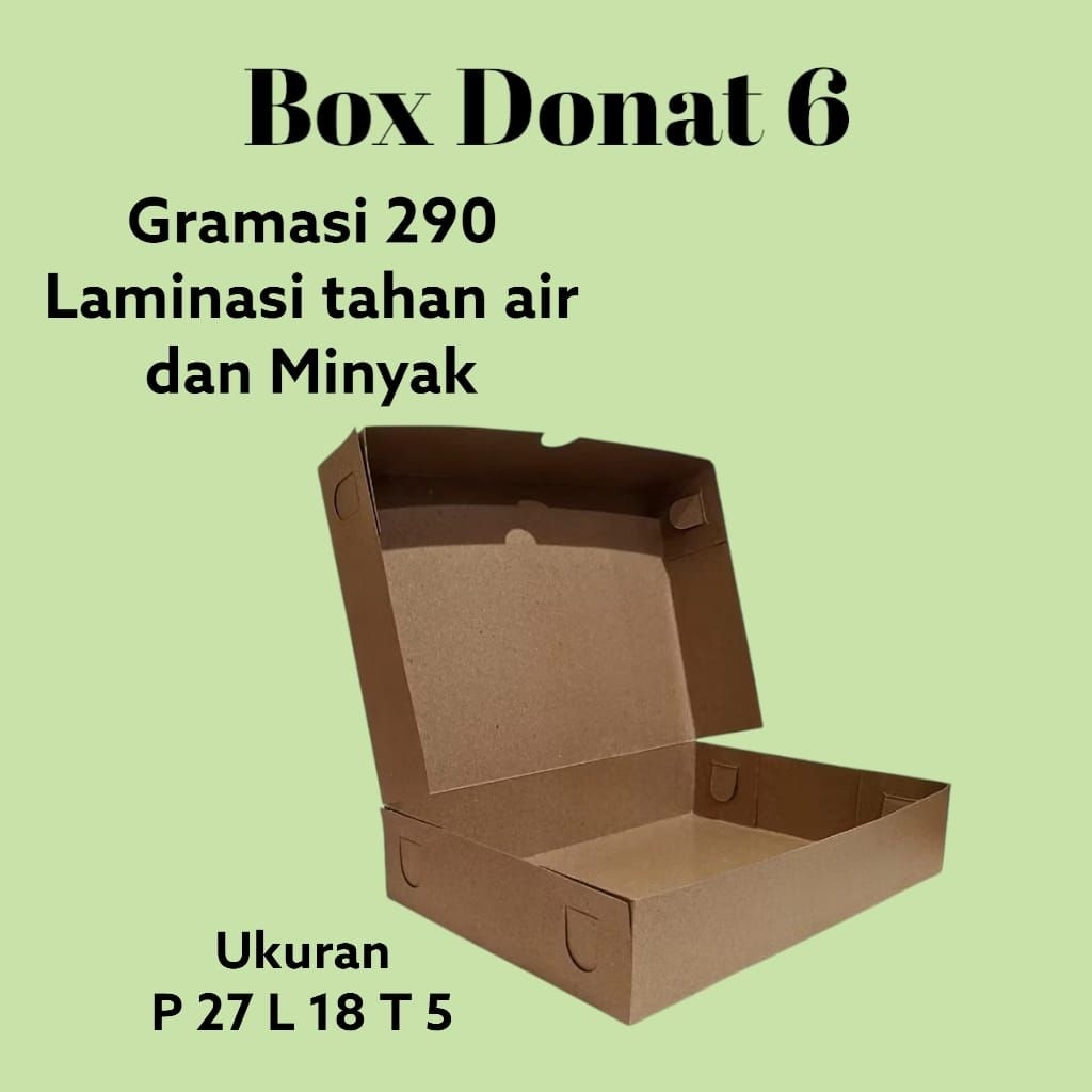 

Box Donat 3 - 6 Dus Donat Tempat Kue Wadah Makanan