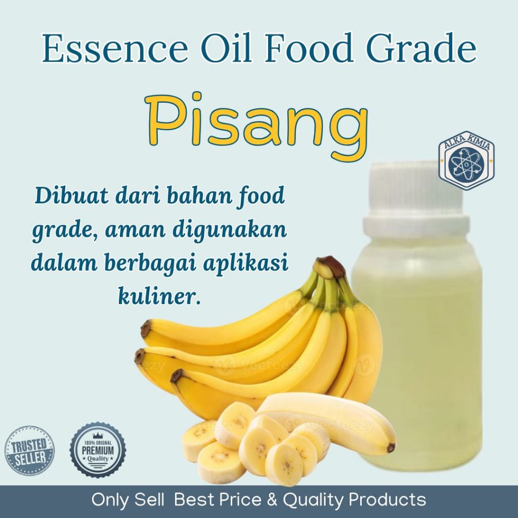 

Essence Oil Food Grade Perisa Pisang 100gr / Fragrance Oil Food Grade Perisa Cair Banana 100% Murni