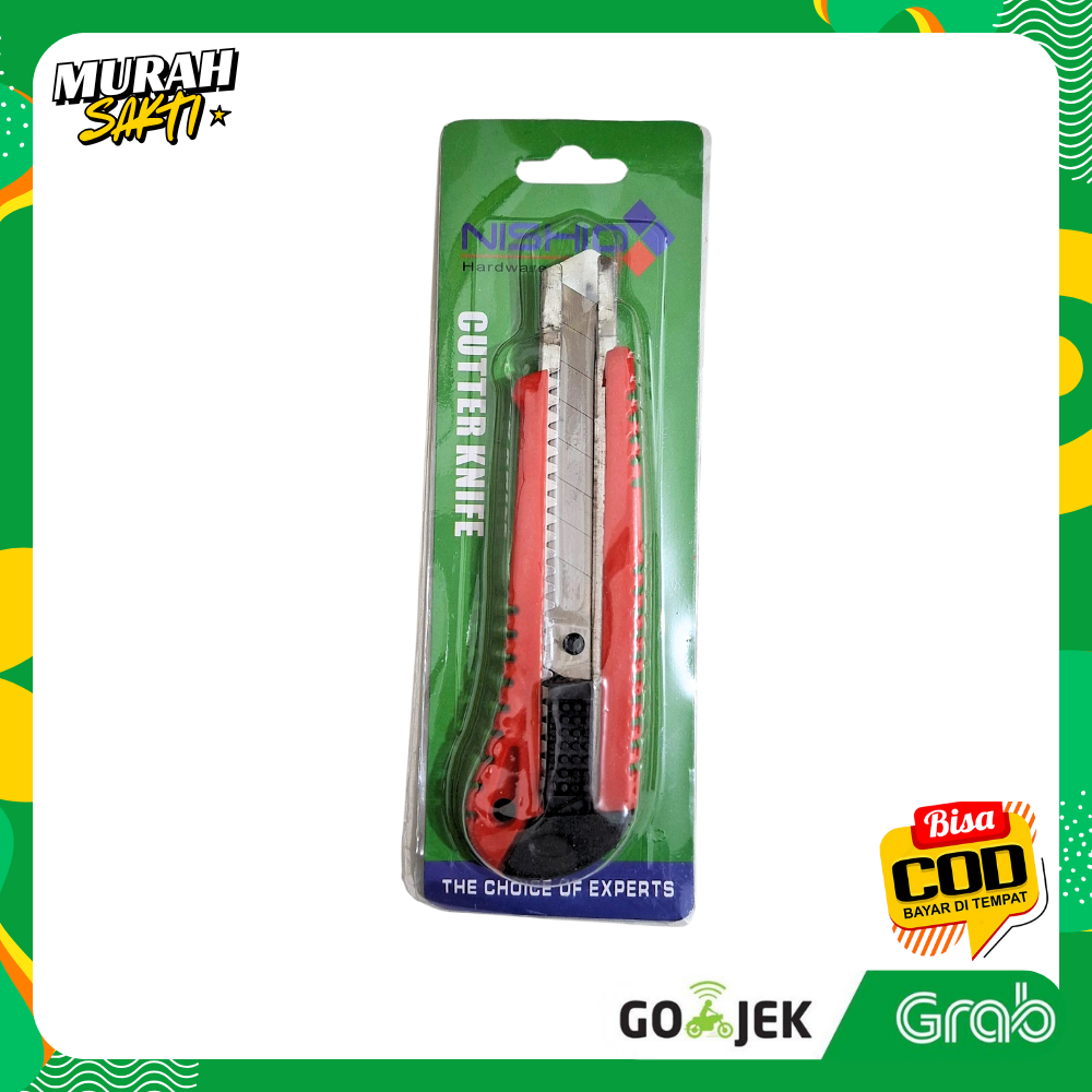

GROSIR 1 Box 50 Pcs Cutter Cuci Gudang Pisau Cutter Pemotong Kertas Tajam Merk Nishio