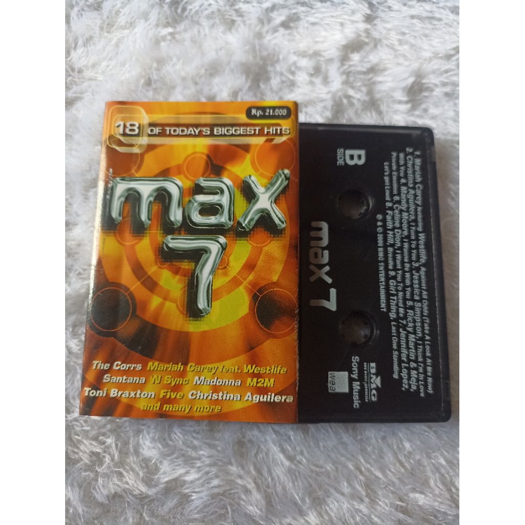 kaset pita album kompilasi max 7 18 of today's biggest hits