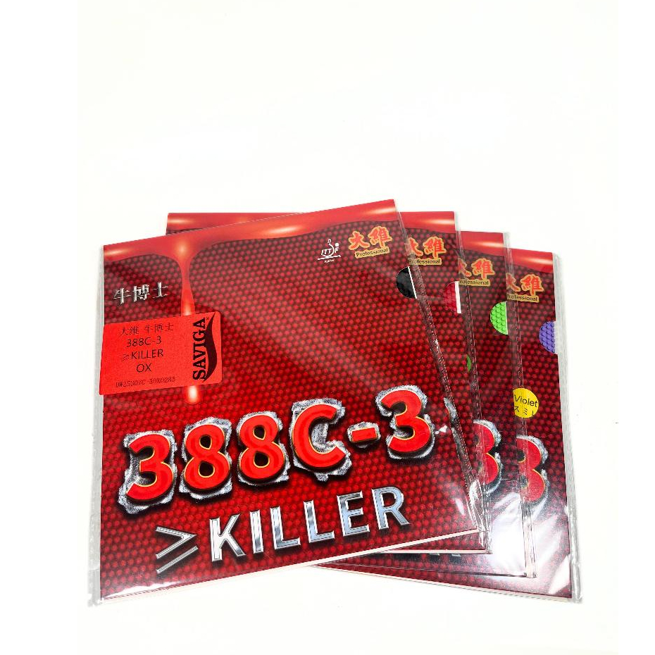 Dawei 388C-3 Killer Color OX 0.5 0.8 1.0 1.2 1.5 1.8 mm Master Medium Pips Bintik Serang Semi 388C3 