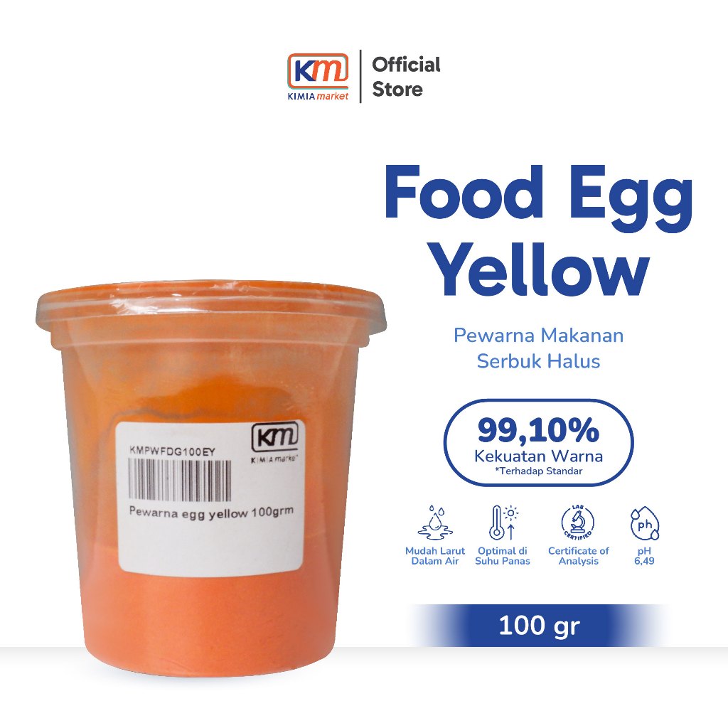 

Pewarna makanan warna Egg Yellow 100gr / food grade / Food Color / Pewarna Food Grade / Pewarna Powder