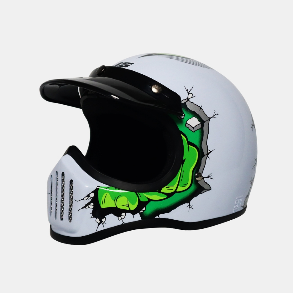 HELM JS CAKIL MOTIF HULK SNI/HELM CROSS/HELM CAKIL/HELM PRIA/HELM WANITA/HELM MURAH