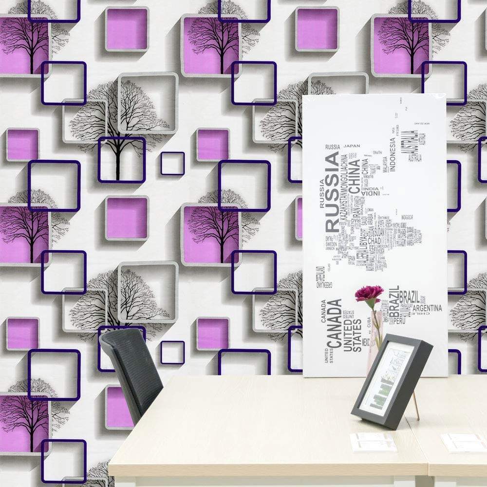 Wallpaper Dinding Kotak Ungu Wallpaper Stiker Terbaru Tebal