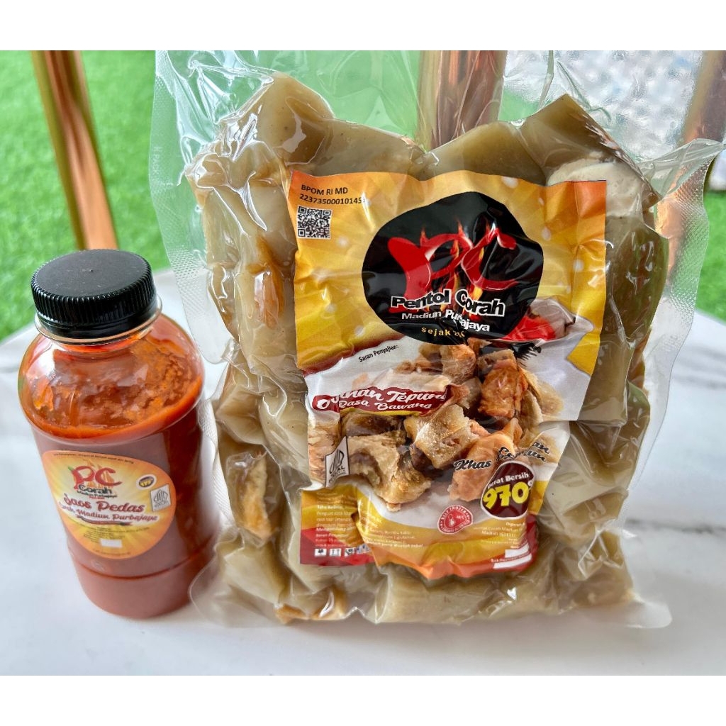 

[bundling] Pentol Corah Madiun Purbajaya kemasan 970g + saos pedas PC 175g
