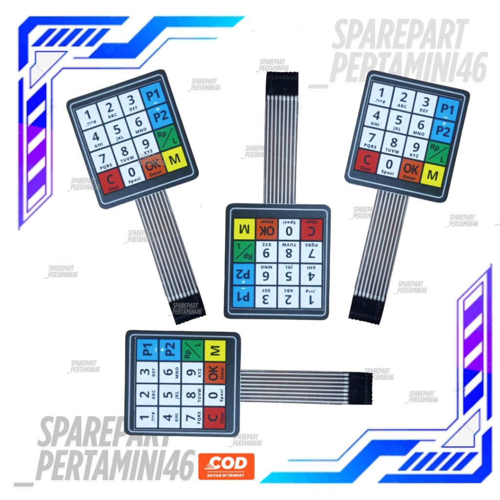 Keypad Tombol Custom Laminasi Pom Mini Digital Pertamini Terlaris