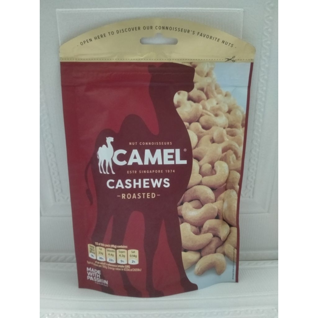 

Camel Roasred Cashews 135 gr / Kacang Mede Panggang. Product of Singapore