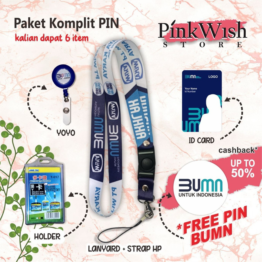 

Lanyard WIKA AKHLAK / Tali idcard WIKA AKHLAK [Ready stock] Termurah