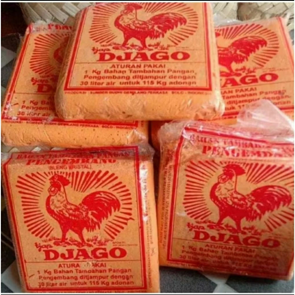 

bleng cap djago 1kg aslinya +/- 600gram garam kuning gendar 1kg - obat puli untuk kerupuk dan lontong - blenk pengembang krupuk