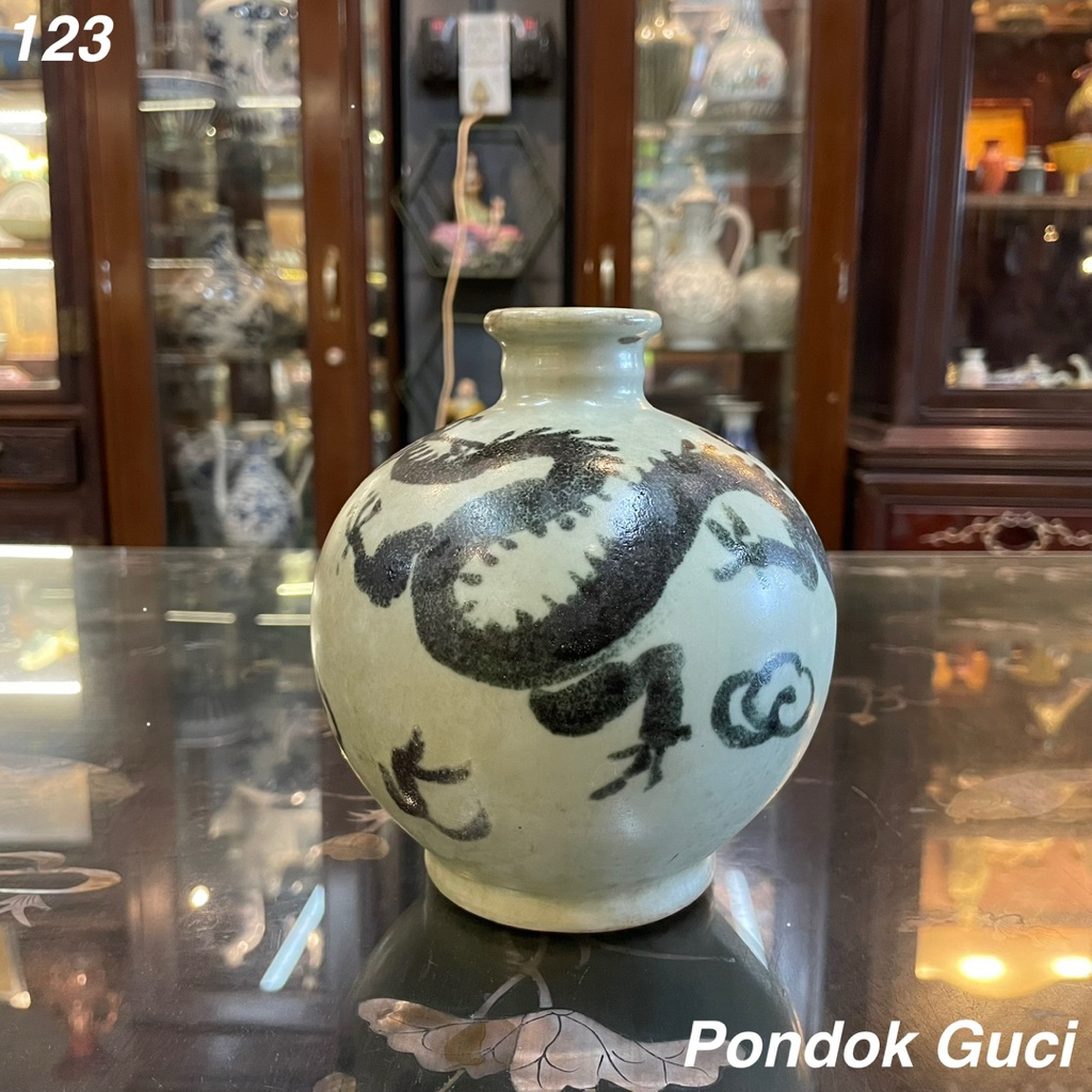 T-Jarr place Ming Dinasty guci antik, vas antik, keramik antik, barang antik, dekorasi rumah, hiasan