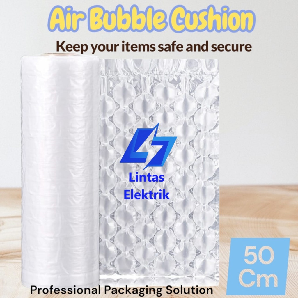 

Inflatable Air Bubble Cushion 50 cm / Plastik Bubble Wrap / Poly Air Bag Kantong Udara for Packaging