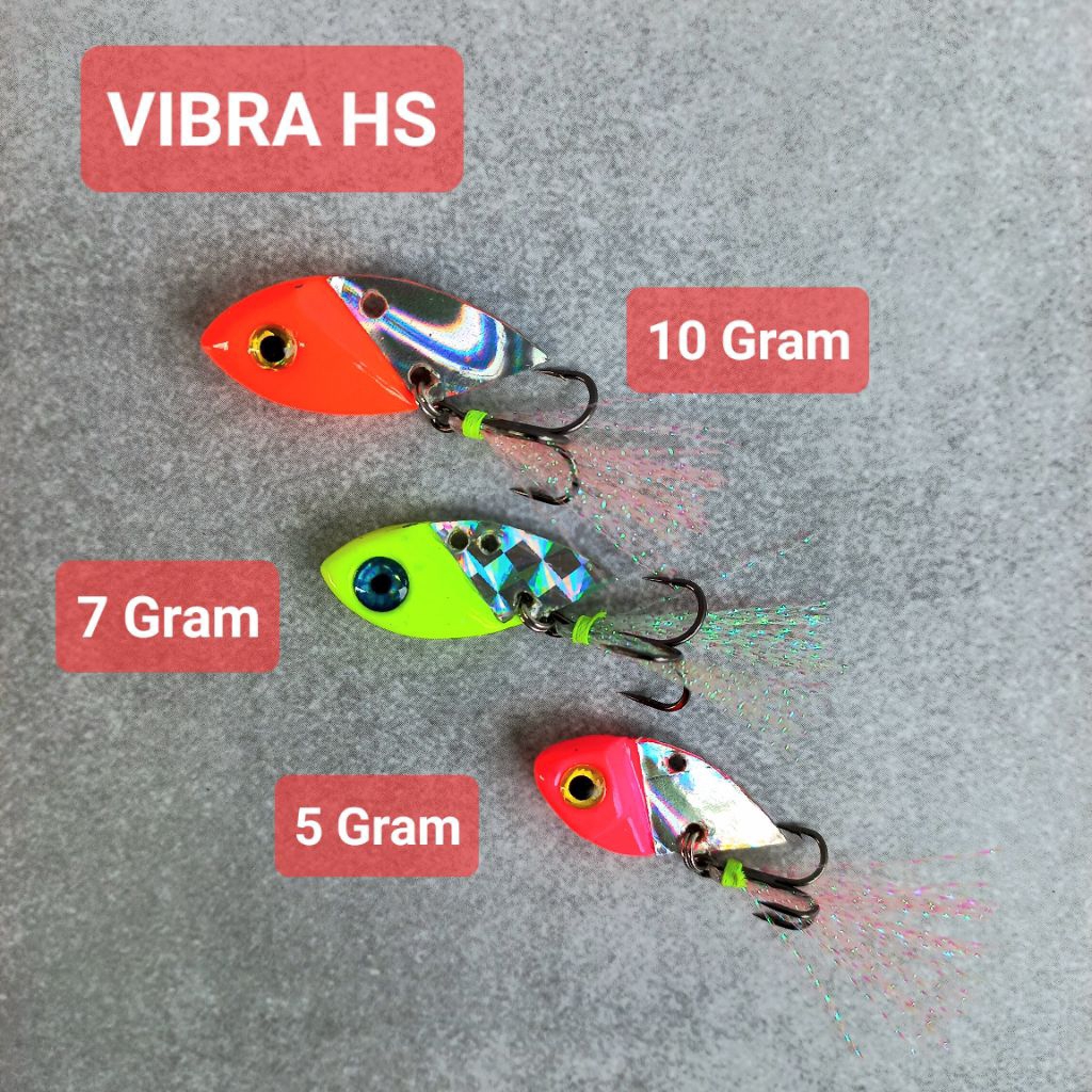 Umpan Sirip Hiu Vibra HS 5 Gr, 7 Gr, 10 Gr Umpan Casting Gabus, Hampala, Baung