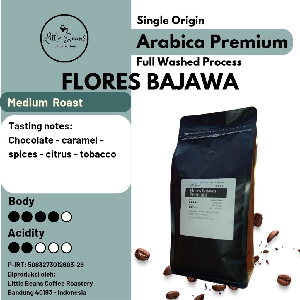 

Kopi arabica Flores Bajawa medium roast 800gr/400gr/200gr biji/bubuk