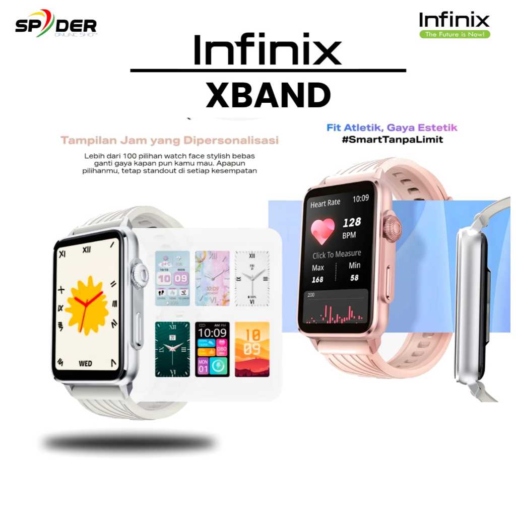INFINIX SMARTWATCH XBAND XW4B SILVER ( 1.57 Inch Full Touch HD - Battery 230 mAh )