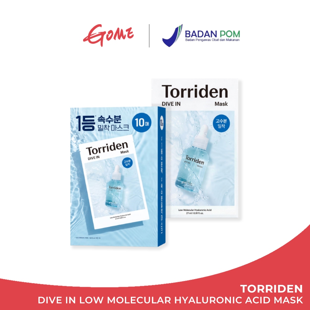 Torriden Dive In Low Molecular Hyaluronic Acid Mask 10pcs, Torriden Official Store, Torriden Sheet M