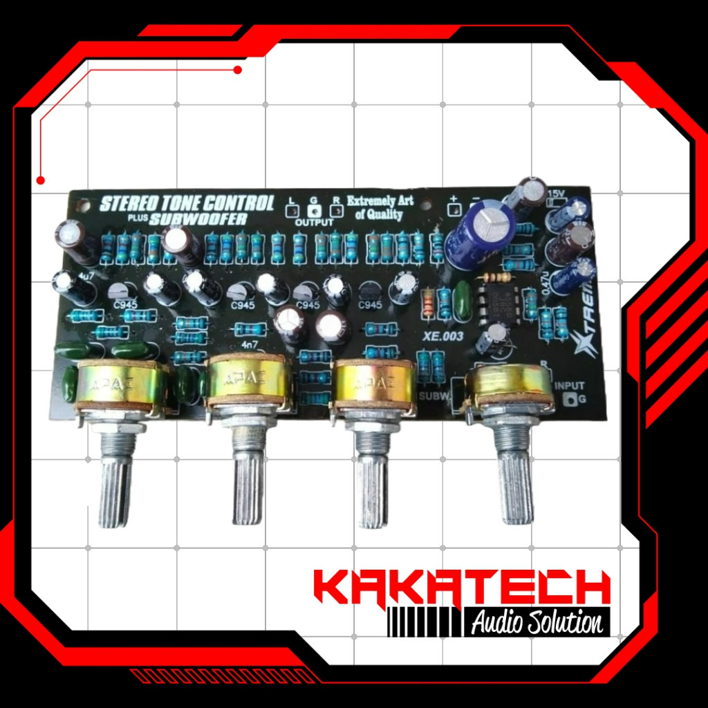 Tone Stereo 4 Potensio Dengan IC JRC 4558