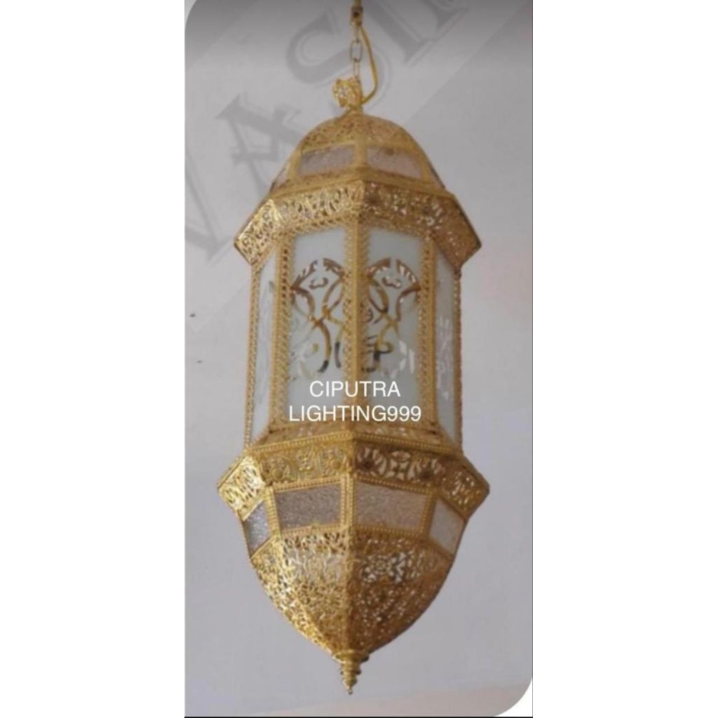 LAMPU GANTUNG HIAS TURKI TERAS RUANG TAMU DIAMETER 28 CM MEWAH