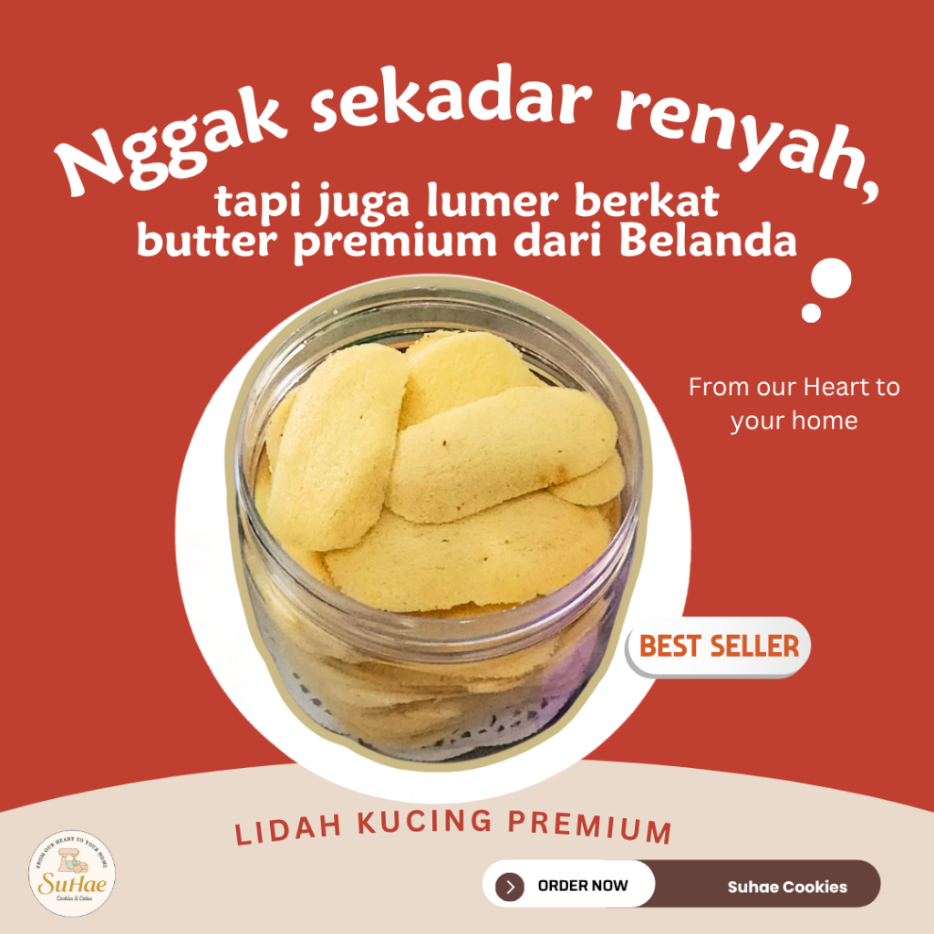 

Lidah Kucing premium kue kering keju wisman wisjman Snackrenyah ngeju banget tanpa pengawet enak cocok untuk hampers lebaran natal dan imlek by suhae cookies