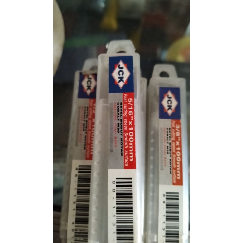 JCK PAHAT BUBUT KOTAK COBAL M35 HSS 5/16x100mm