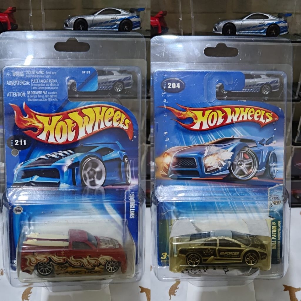 HotWheels Blue Card Roll Patrol Lamborghini Murcielago Police Enforcer & Switchback