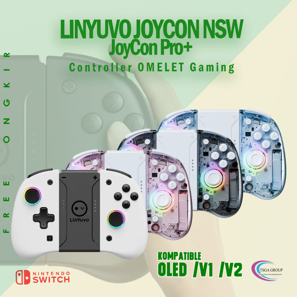 Linyuvo Joycon Nintendo Switch Gaming JoyPad JoyCon Pro+ Controller OMELET Gaming