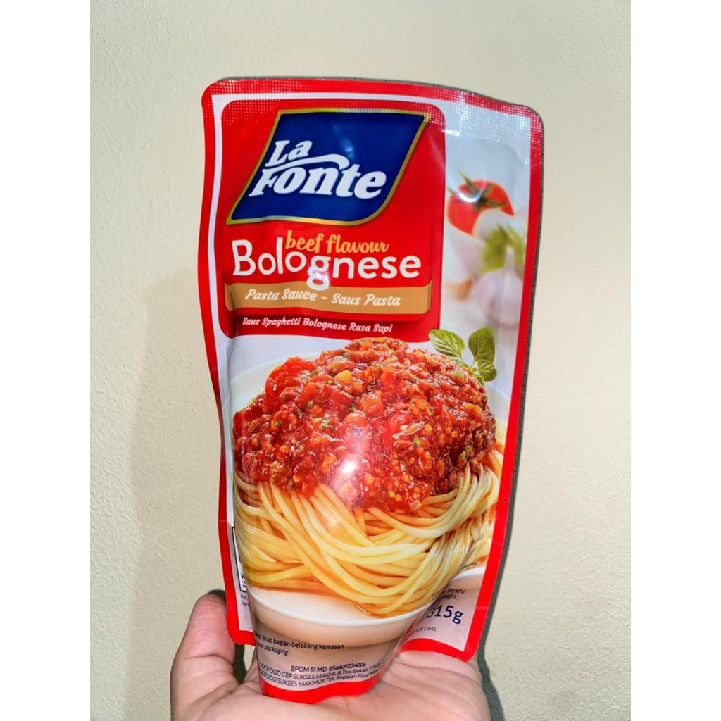 

LA FONTE Beef Bolognese Sauce Pasta 315gr Bumbu Masak Chicken Saus Spageti