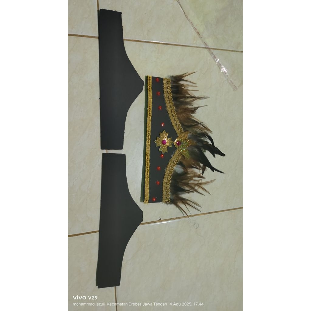 

busa media tempel bulu mahkota dayak