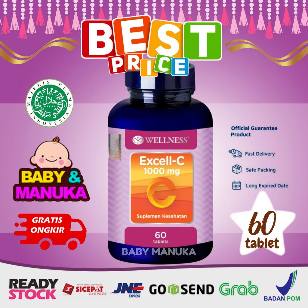 Vitamin C 1000mg WELLNESS Excell C 1000 mg 60 tablet