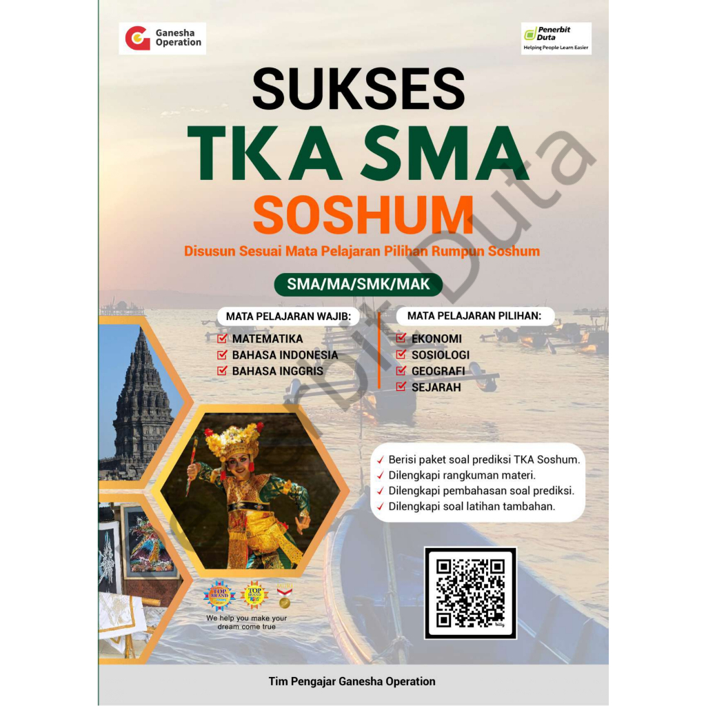 Buku TKA UTBK 2026 Penerbit Duta – Ganesha Operation – Saintek & Soshum Lengkap- Soal & Pembahasan -