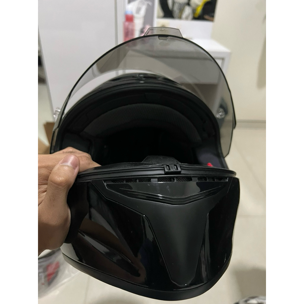 KYT TT COURSE PLAIN BLACK GLOSSY