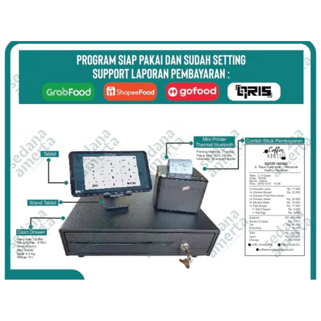Mesin POS kasir berbasis android