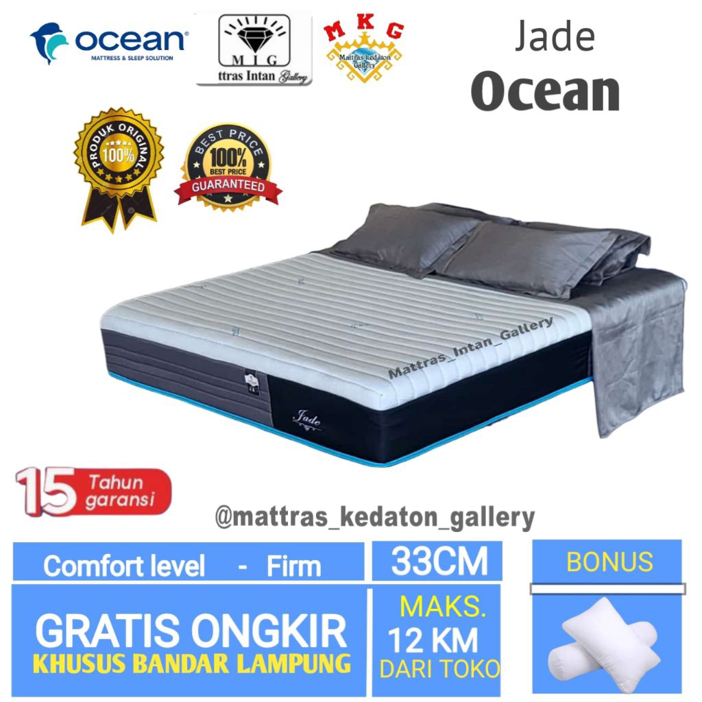 Kasur Ocean Jade Orthopedic T33 Cm - kasur spring bed ocean Spring bed size 160 - 180 bandar lampung