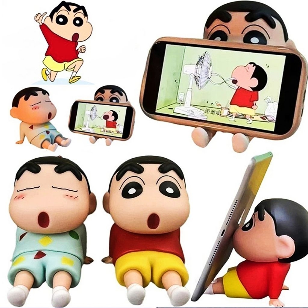 Mainan Figure Sincan Phone-holder Pajangan Senderan Hp SinChan Lucu