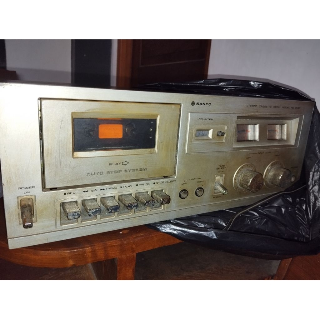 tape deck sanyo play normal jadul