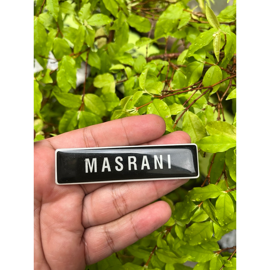 

nama dada / name tag list putih