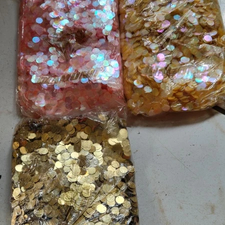 payet dolar flat sequin 1pond (450gram)lubang pinggir ramboci