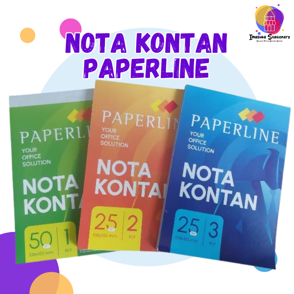 

Nota Kontan Paperline Kecil K1 K2 K3 1 Pack / Nota Kecil Paperline (1 Pack Isi 10 Buku) Imasuka Stationery