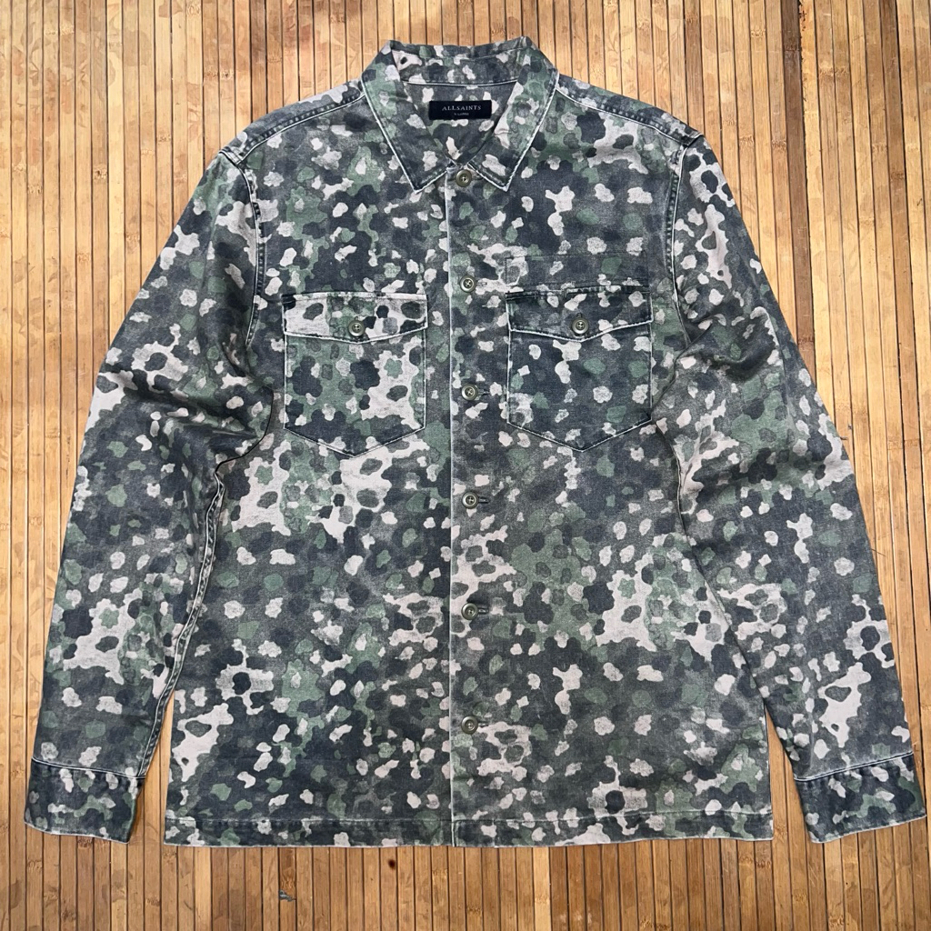 ALLSAINTS ARMY CAMOUFLAGE LONG SLEEVE SHIRT balmain